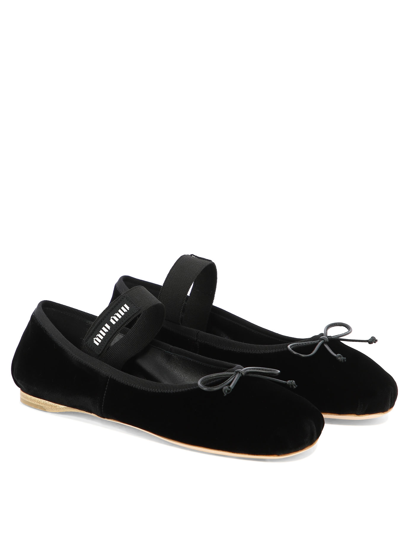 MIU MIU Velvet ballet flats